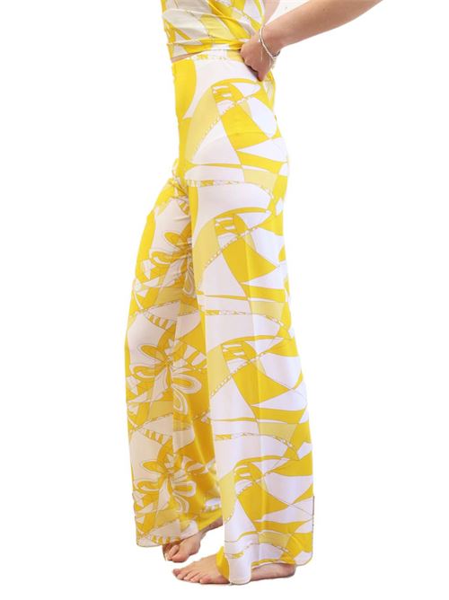 Stretch jersey trousers with wide leg Capri Chic | PANTAFANTAGIALLO